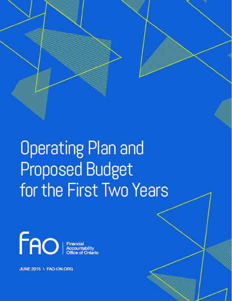 Operating Plan and Proposed Budget for the First Two Years