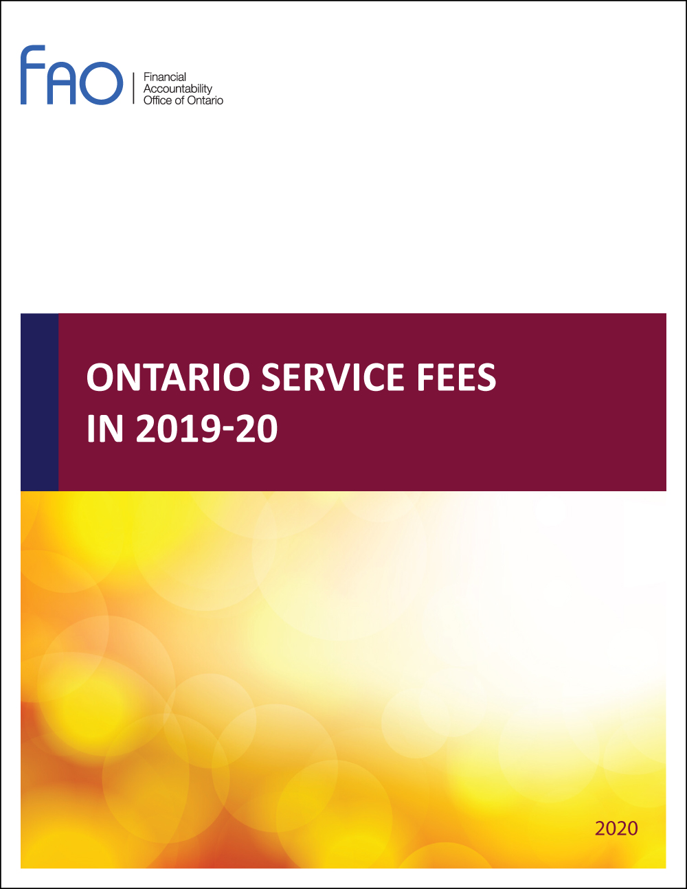 Ontario Service Fees in 2019-20