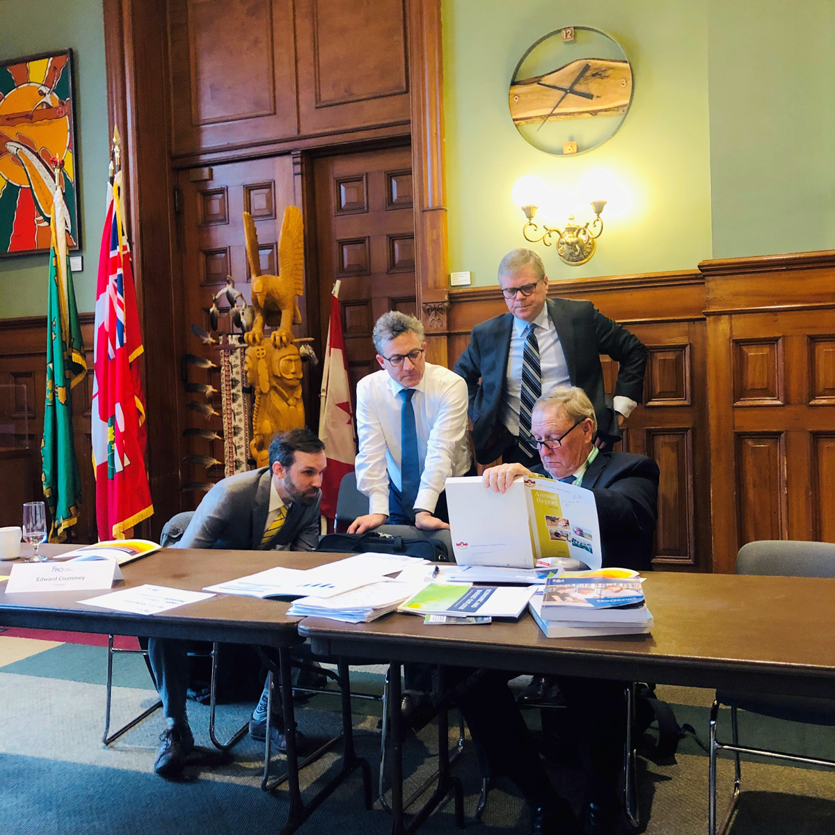 Peter Weltman, Ontario’s Financial Accountability Officer, David West, Chief Economist and Edward Crummey, Principal at the Fall 2019 Economic Budget Outlook MPP Briefing.
