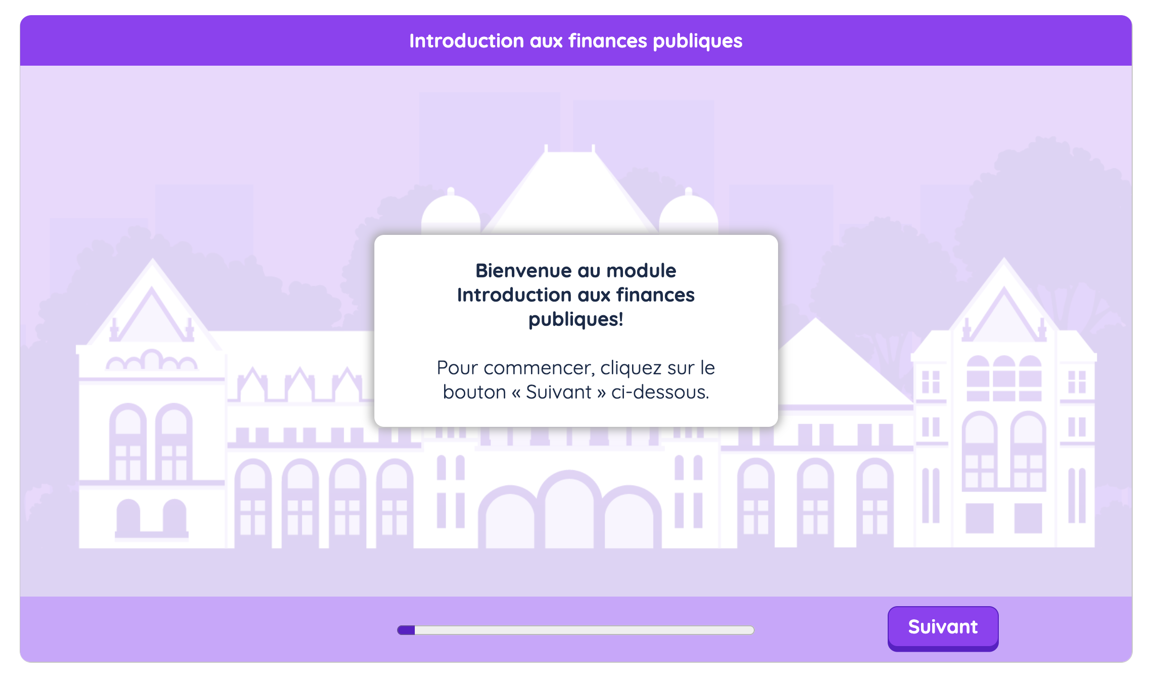 Le premier module d'apprentissage de le BRF, “Module Introduction aux finances publiques”, cet outil gratuit et interactif fournit aux députées et députés, leurs membres du personnel et les parties prenantes externes un moyen d’en savoir plus sur le cycle fiscal de l’Ontario par l’entremise de vidéos, de graphiques et de jeux interactifs.